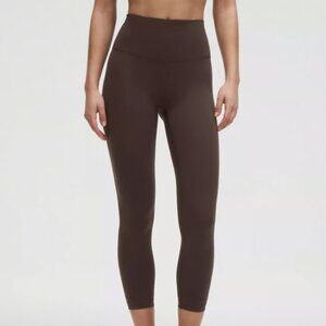 Lululemon Wunder Train Ribbed Tight legging Roasted Brown Espresso Taupetastic